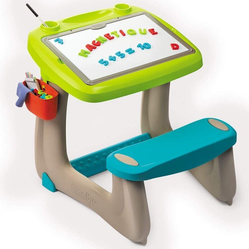 Smoby stalas ir kėdutė mažyliui su magnetine lenta цена и информация | Lavinamieji žaislai | pigu.lt
