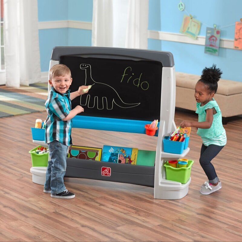 Dvipusė lenta vaikams - kreida ir flomasterio lenta kaina ir informacija | Lavinamieji žaislai | pigu.lt