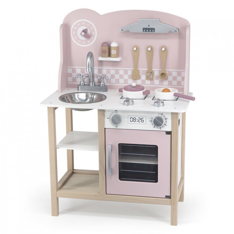 Rožinė ir sidabrinė žaidimų virtuvėlė vaikams kaina ir informacija | Žaislai mergaitėms | pigu.lt