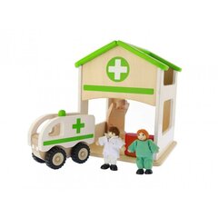Деревянное депо скорой помощи цена и информация | Игрушки для мальчиков | pigu.lt