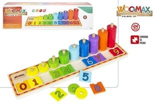 "Woomax" vystomasis medinis žaislas/žaidimas, 56vnt., 24m+ kaina ir informacija | Žaislai kūdikiams | pigu.lt