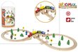 Woomax medinis žaislinis geležinkelis, 40 dalių, nuo 24 mėn. цена и информация | Žaislai kūdikiams | pigu.lt