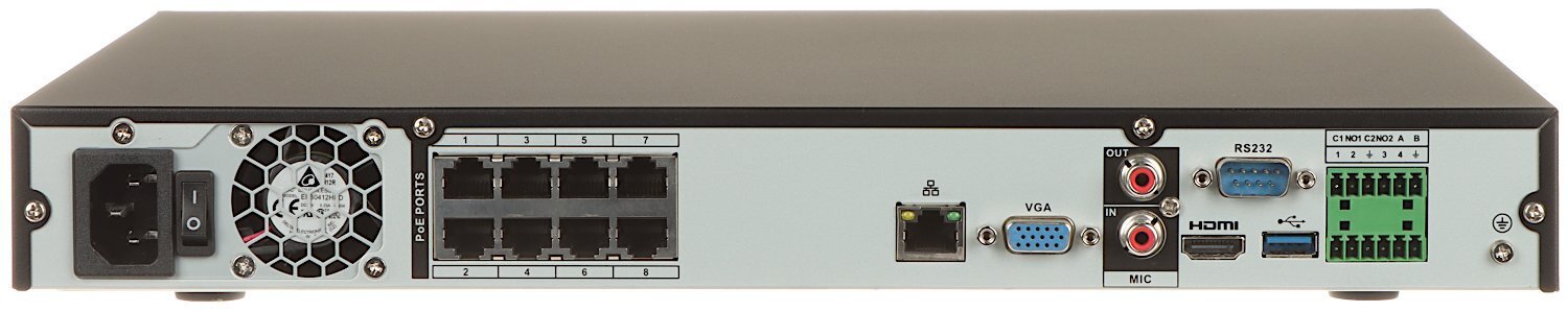 IP REGISTRATORIUS NVR5216-8P-4KS2 16 KANALŲ, 8 PoE DAHUA kaina ir informacija | Stebėjimo kameros | pigu.lt