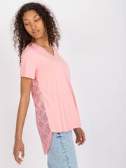 Женская светло-розовая блуза с кружевом цена и информация | Женские блузки, рубашки | pigu.lt
