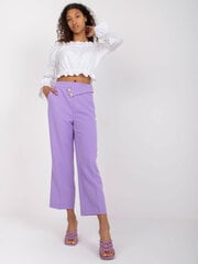 Женские светло-фиолетовые брюки из ткани цена и информация | Женские брюки | pigu.lt
