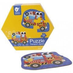 Classic World medinė dėlionė - transporto priemonės (24 vnt.) kaina ir informacija | Dėlionės (puzzle) | pigu.lt