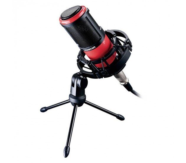 PC-K320 raudonas studijinis mikrofonas kaina ir informacija | Mikrofonai | pigu.lt