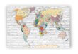 Kamštinis paveikslas - Pasaulio žemėlapis ant senos mūrinės sienos [Kamštinis žemėlapis] 70x50cm kaina ir informacija | Reprodukcijos, paveikslai | pigu.lt