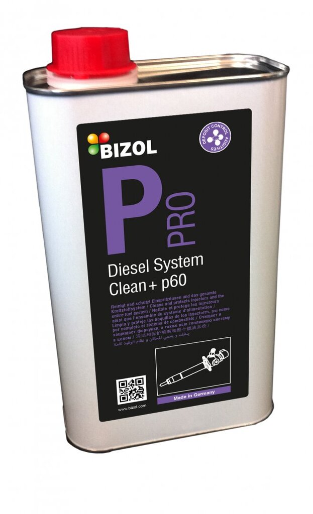 Ploviklis BIZOL Pro Diesel System Clean+ p60 1 ltr (8006) цена и информация | Alyvos priedai | pigu.lt