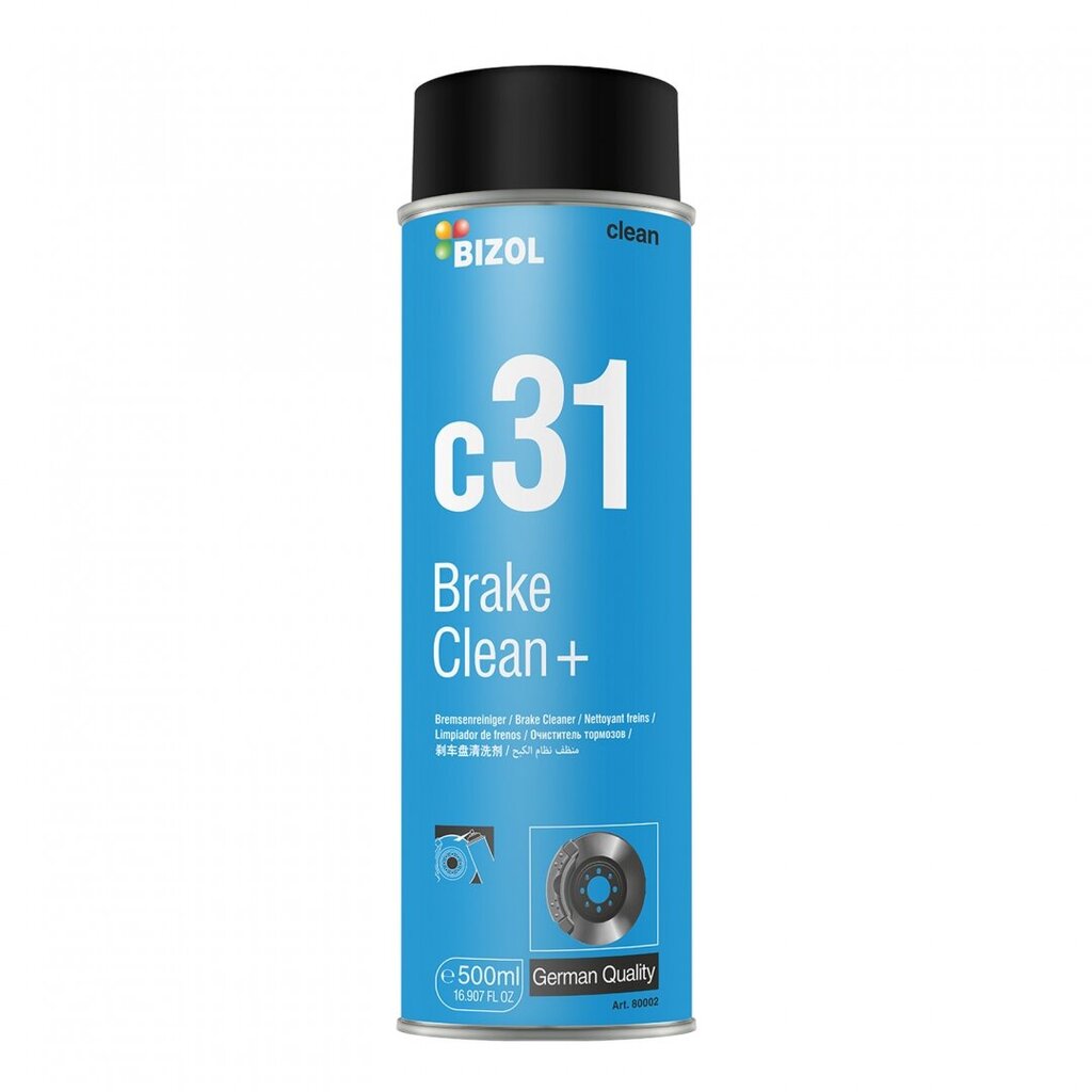 Valiklis BIZOL Brake Clean+ c31 0,5 ltr (80002) цена и информация | Alyvos priedai | pigu.lt