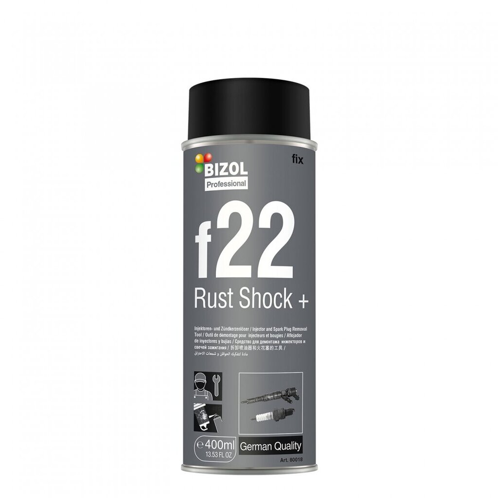 Techninis aerozolis BIZOL Rust Shock+ f22 0,4 ltr (80018) kaina ir informacija | Alyvos priedai | pigu.lt
