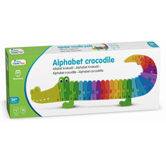 Большая деревянная головоломка с алфавитом Крокодил, New Classic Toys, 10532 цена и информация | Развивающие игрушки | pigu.lt