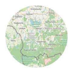 Kamštinis paveikslas - Detalusis Lietuvos žemėlapis 70x50cm kaina ir informacija | Reprodukcijos, paveikslai | pigu.lt