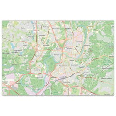 Kamštinis paveikslas - Detalusis Vilniaus žemėlapis 70x50cm kaina ir informacija | Reprodukcijos, paveikslai | pigu.lt