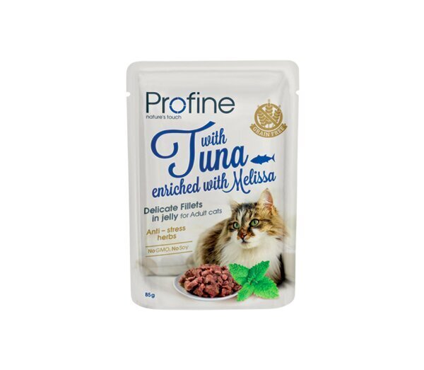 Profine Cat Pouch Tuna in Jelly šlapias kačių maistas 85g kaina ir informacija | Konservai katėms | pigu.lt