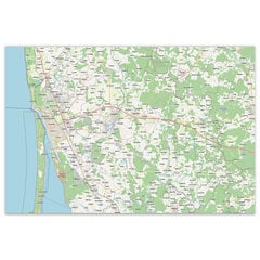 Kamštinis paveikslas - Detalusis Klaipėdos žemėlapis 100x50cm kaina ir informacija | Reprodukcijos, paveikslai | pigu.lt