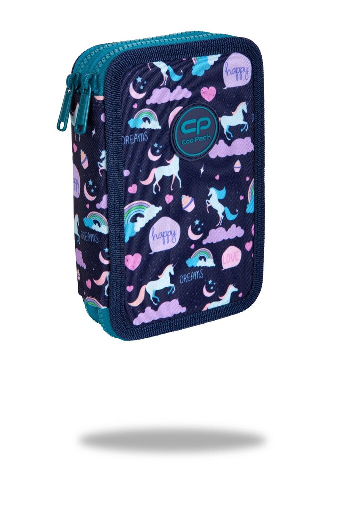 Forminis dviejų skyrių penalas su priedais CoolPack Jumper 2 Happy Unicorn E66549 цена и информация | Penalai | pigu.lt