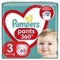 Sauskelnės-kelnaitės Pampers Pants, 3 dydis, 6-11 kg, 62 vnt. kaina ir informacija | Sauskelnės | pigu.lt