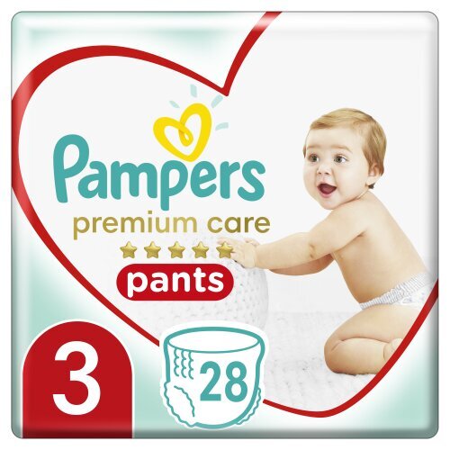 Sauskelnės-kelnaitės Pampers Premium Care 3 dydžio, 6-11 kg, 28 vnt. kaina ir informacija | Sauskelnės | pigu.lt