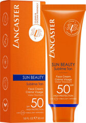 Солнцезащитный крем Lancaster Sun Beauty Face Cream SPF50, 50 мл цена и информация | Кремы от загара | pigu.lt