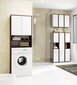 Spintelė virš skalbimo mašinos NORE Fin, balta/ruda kaina ir informacija | Vonios spintelės | pigu.lt