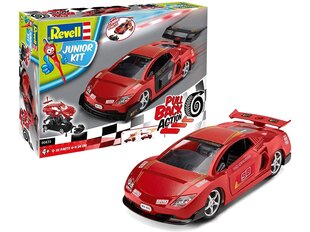Сборная пластиковая модель Revell - JUNIOR KIT Pull Back Rallye Car, red, 1/20, 00835 цена и информация | Конструкторы и кубики | pigu.lt
