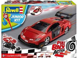 Сборная пластиковая модель Revell - JUNIOR KIT Pull Back Rallye Car, red, 1/20, 00835 цена и информация | Конструкторы и кубики | pigu.lt