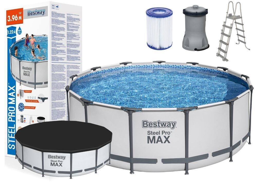 Baseinas Bestway Steel Pro Max kaina ir informacija | Baseinai | pigu.lt