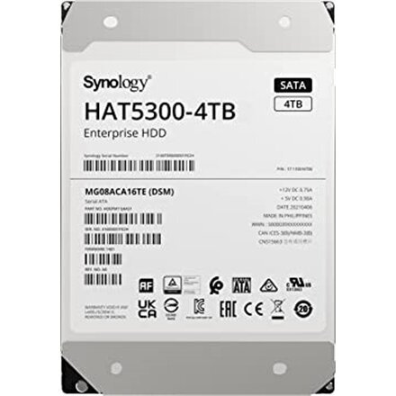Synology HAT5300-4T kaina ir informacija | Vidiniai kietieji diskai (HDD, SSD, Hybrid) | pigu.lt