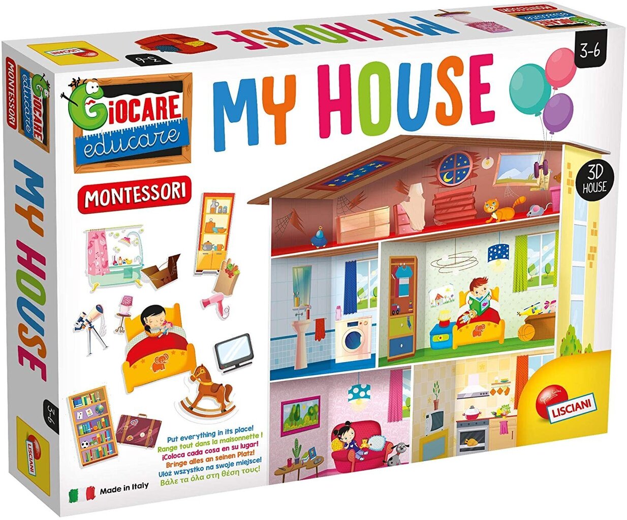 My House Montessori - 3D - Mano namai - lavinantis žaidimas vaikams nuo 3 metų kaina ir informacija | Žaislai mergaitėms | pigu.lt