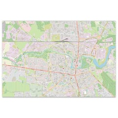 Kamštinis paveikslas - Detalusis Panevėžio žemėlapis 60x40cm kaina ir informacija | Reprodukcijos, paveikslai | pigu.lt