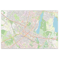 Kamštinis paveikslas detalusis Šiaulių žemėlapis 150x100cm kaina ir informacija | Reprodukcijos, paveikslai | pigu.lt