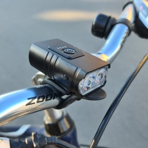 4T6 USB dviračio žibintas + galinis žibintas kaina ir informacija | Žibintai ir atšvaitai dviračiams | pigu.lt