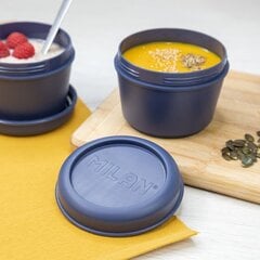 Круглая коробочка для завтраков с крышкой Milan, синяя, 200 мл цена и информация | Посуда для хранения еды | pigu.lt