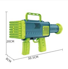 Пистолет для мыльных пузырей + жидкость для мыльных пузырей 50мл, зеленый цена и информация | Игрушки для песка, воды, пляжа | pigu.lt