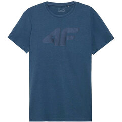 Marškinėliai vyrams 4F H4L22 TSM353, mėlyni kaina ir informacija | Vyriški marškinėliai | pigu.lt