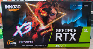 INNO3D GeForce RTX 3070 Ti X3 kaina ir informacija | Vaizdo plokštės (GPU) | pigu.lt