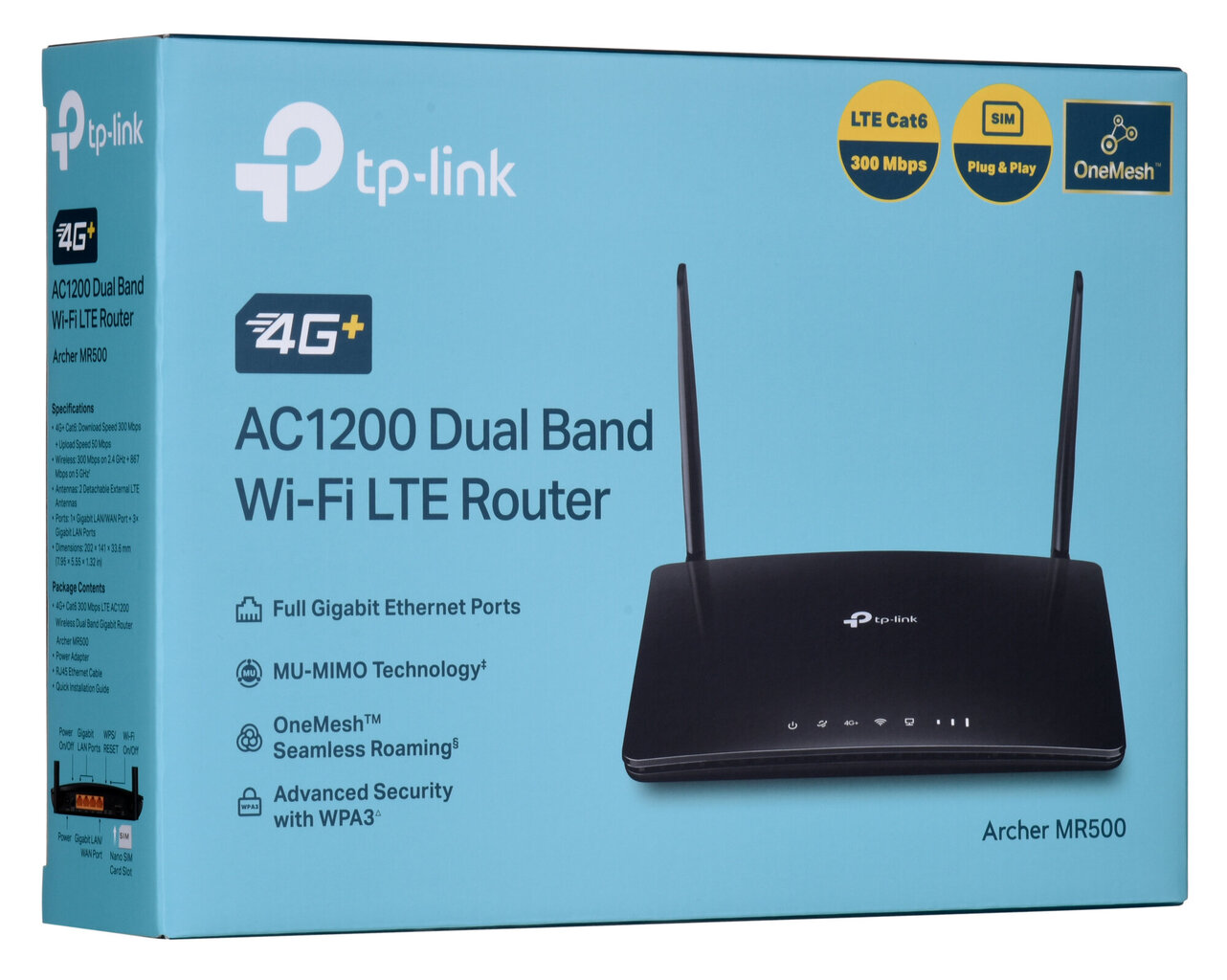 TP-Link MR500 kaina ir informacija | Maršrutizatoriai (routeriai) | pigu.lt