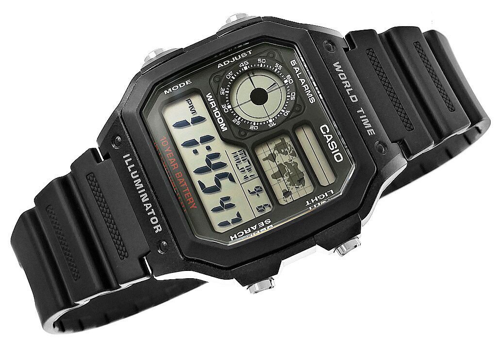 Vyriškas laikrodis Casio AE-1200WH-1AVEF VVA2783 цена и информация | Vyriški laikrodžiai | pigu.lt