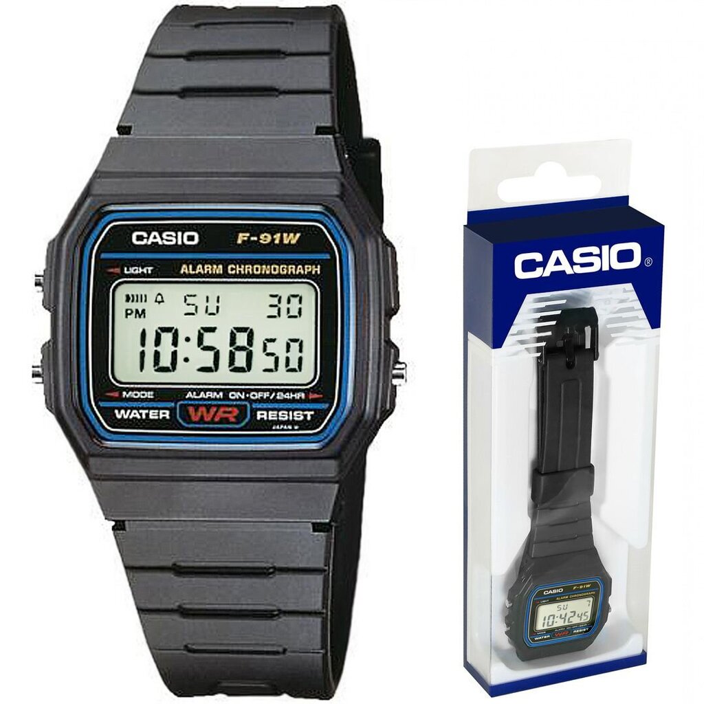 Laikrodis vyrams Casio F 91W 1YER VVA2892 цена и информация | Vyriški laikrodžiai | pigu.lt