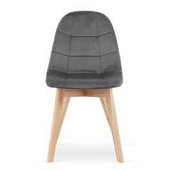 4-ių kėdžių komplektas Bora, tamsiai pilkas kaina ir informacija | Virtuvės ir valgomojo kėdės | pigu.lt