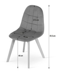 4-ių kėdžių komplektas Bora, juodas kaina ir informacija | Virtuvės ir valgomojo kėdės | pigu.lt