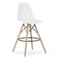 Baro kėdė Lamal, balta/ruda kaina ir informacija | Virtuvės ir valgomojo kėdės | pigu.lt