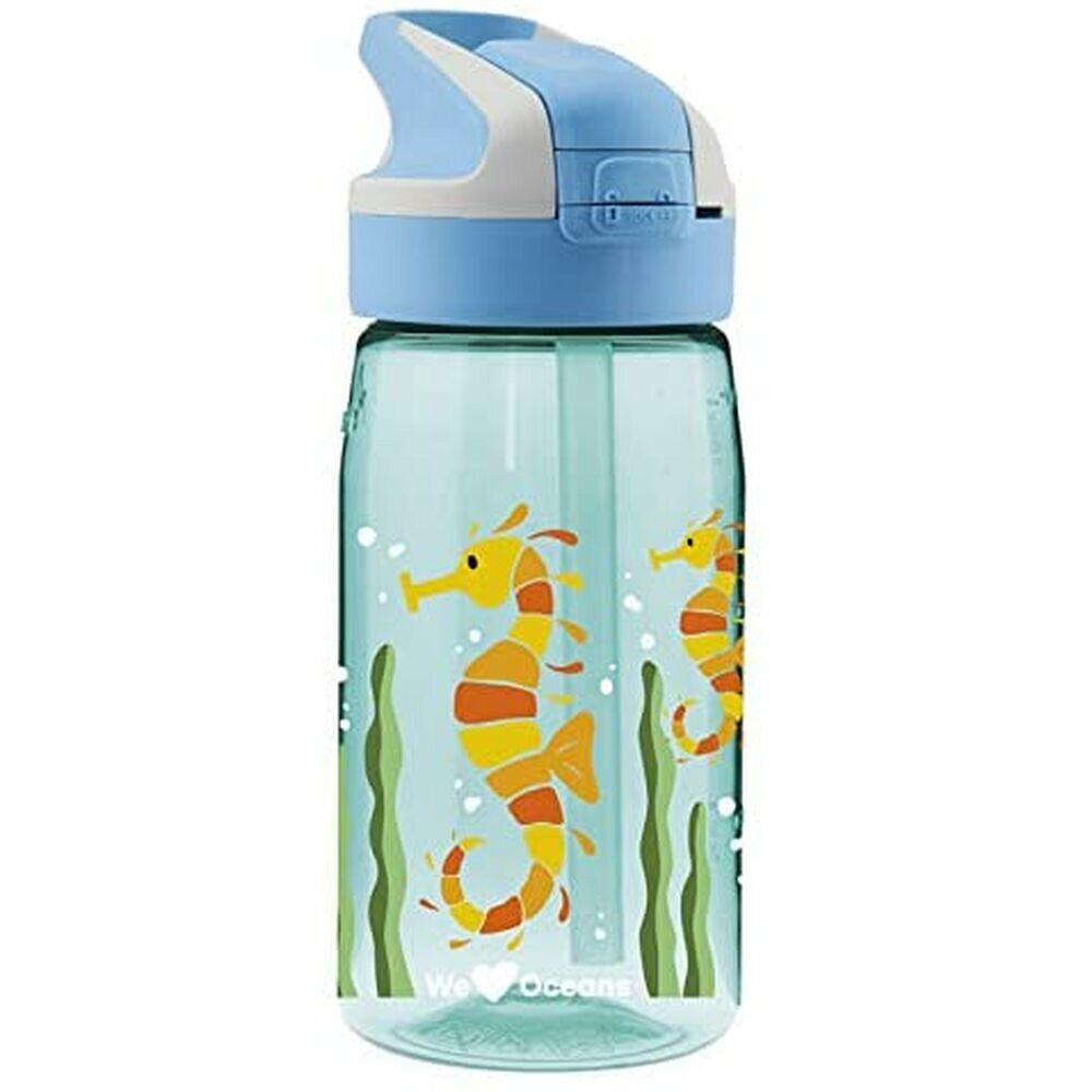 Vandens butelis Laken Summit Sea Horse Mėlyna Akvamarinas (0,45 L) цена и информация | Gertuvės | pigu.lt