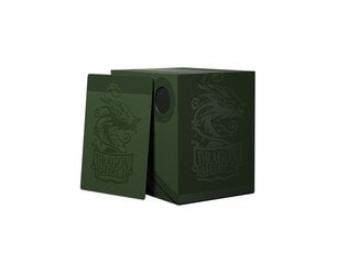 MTG Commander kaladės dėžutė Dragon Shield Double Shell - Forest Green/Black kaina ir informacija | Stalo žaidimai, galvosūkiai | pigu.lt