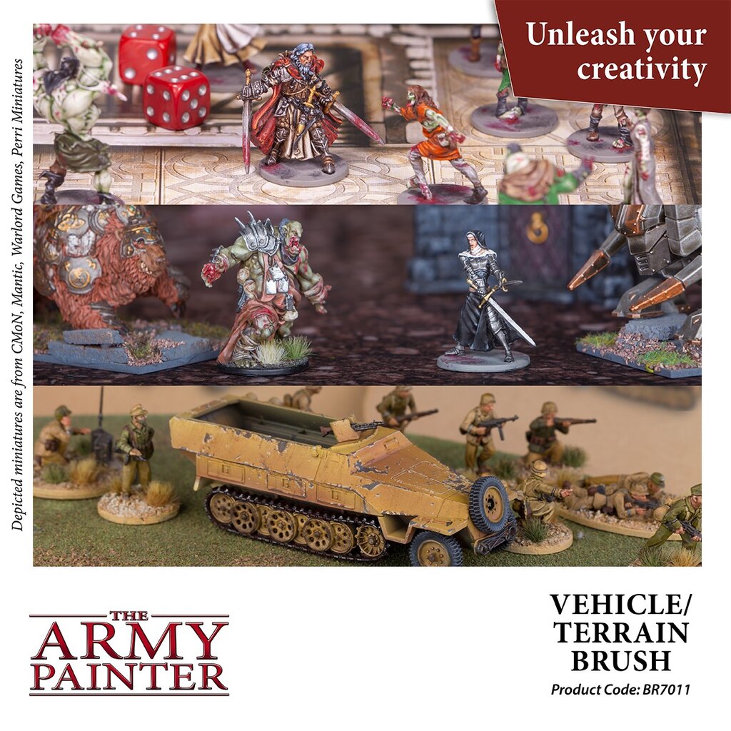 Teptukas Wargamer Brush: Vehicle & Scenery kaina ir informacija | Piešimo, tapybos, lipdymo reikmenys | pigu.lt