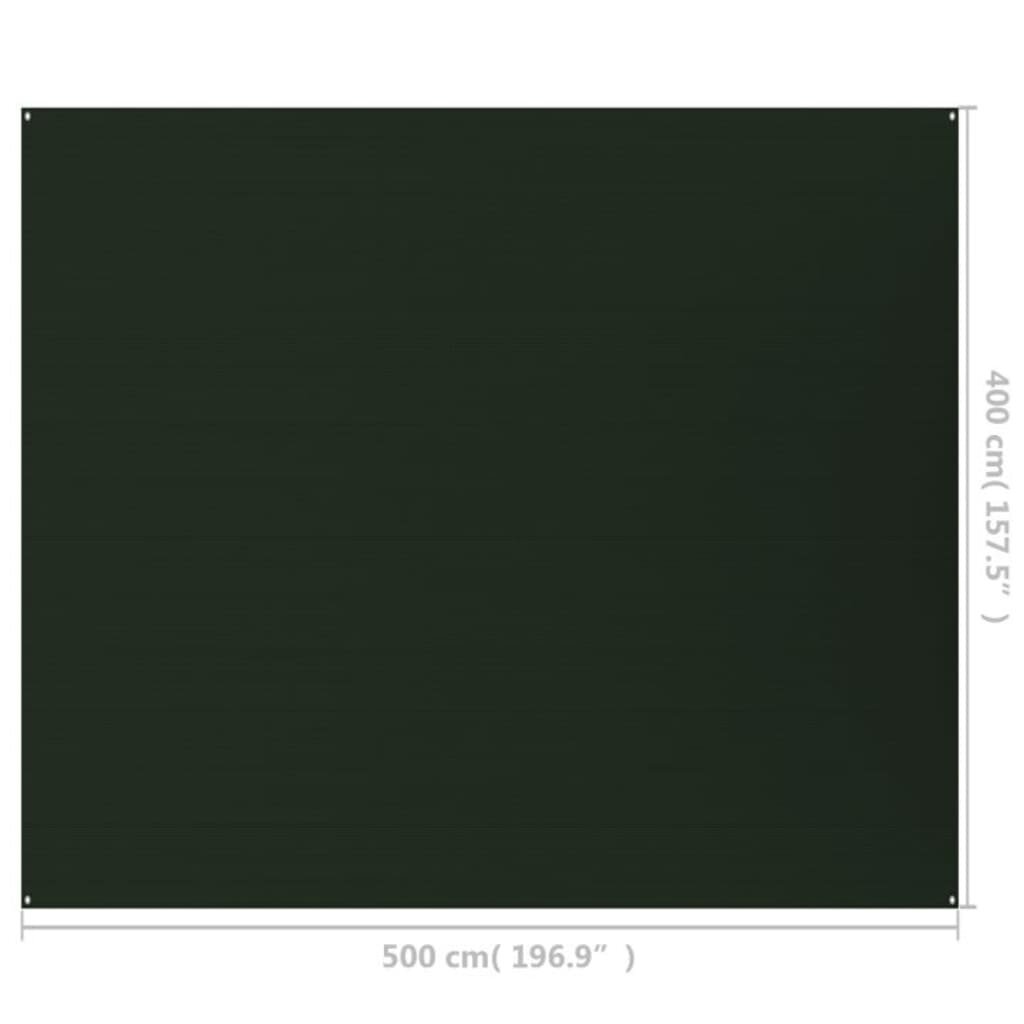Palapinės kilimėlis vidaXL , 400x500cm, tamsiai žalios spalvos цена и информация | Palapinės | pigu.lt