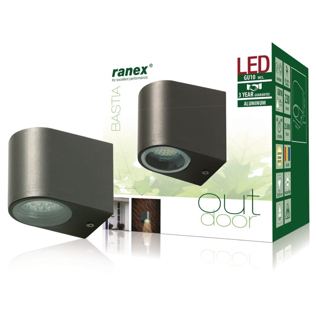 Ranex sieninis šviestuvas 5000.332 kaina ir informacija | Sieniniai šviestuvai | pigu.lt