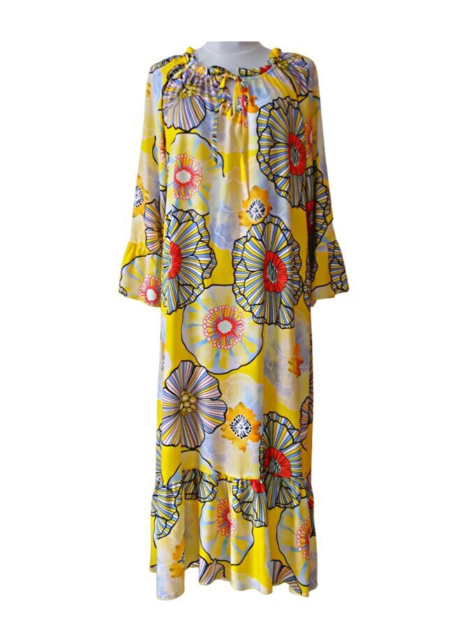Suknelė moterims su dideliu gėlių raštu Juice Firenze K5065.468-1 цена и информация | Suknelės | pigu.lt