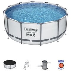 Каркасный расширяющийся бассейн Bestway с каркасом Steel Pro, 366x122 см, 10250 л 5w1 цена и информация | Бассейны | pigu.lt